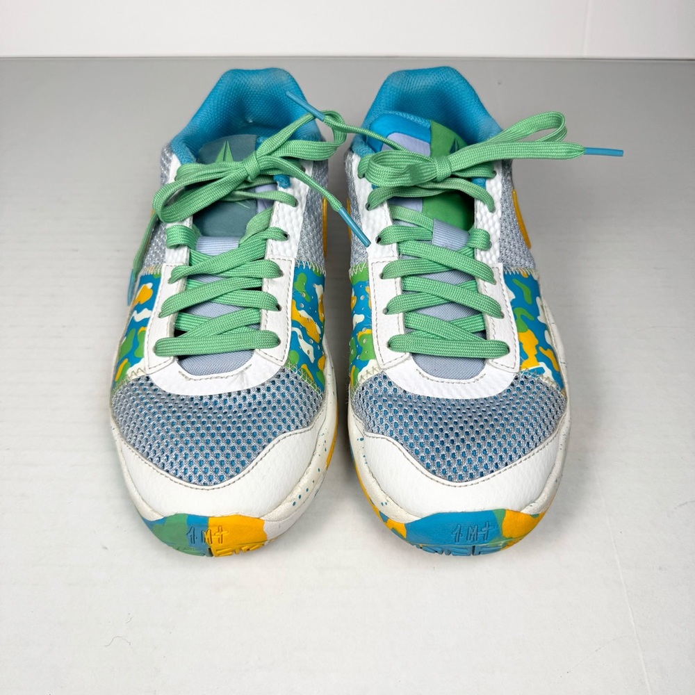 Nike Ja 1 GS Sundial Big Kids Basketball Sneaker, 5 Y/7 W blue yellow green - Picture 5 of 12